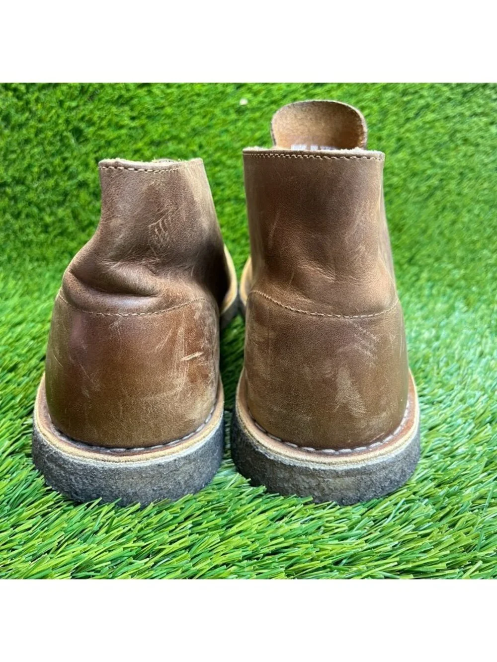 Clarks Originals Mens Size 12 Brown Classic Outdoor Leather Lace Up Desert Boots